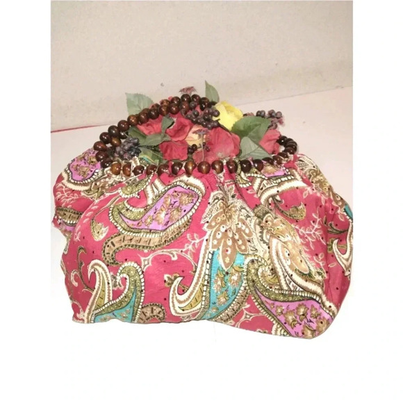 🦃$30 DEAL🦃Bohemian/Anthropologie Style Paisley Hobo Handbag - Picture 2 of 8